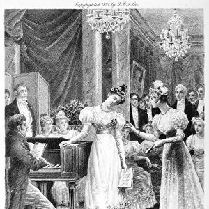 Julie at the Piano. Illustration, 1897, for Honore de Balzacs novel, A Woman of Thirty