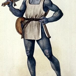 WHITE: BRITISH MAN, c1585. Watercolor by John White