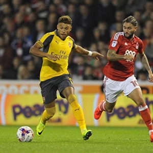 Alex Oxlade-Chamberlain vs. Henri Lansbury: A Battle in the EFL Cup Third Round between Nottingham Forest and Arsenal, 2016-17