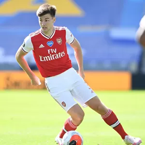 Arsenal's Kieran Tierney Plays On: Empty Premier League Stadium, Brighton vs Arsenal 2019-2020