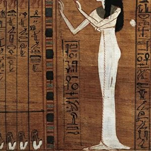 Egypt, Detail of the Book of the Dead of Heruben, twenty-first dynasty, third intermediate period