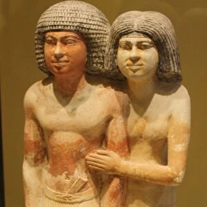 Stone Figurine of The Inspector and His Wife Raherka Meresankh 2530 B. C