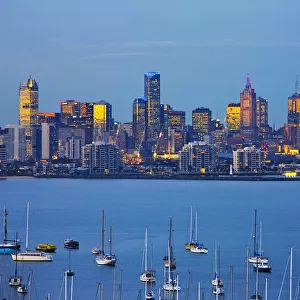 View across Port Phillip Bay towards the city