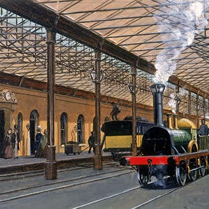 The Old Station at Derby on the North Midland Railway, 1850