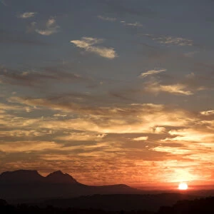 Sunset over Table Mountain, Western Cape