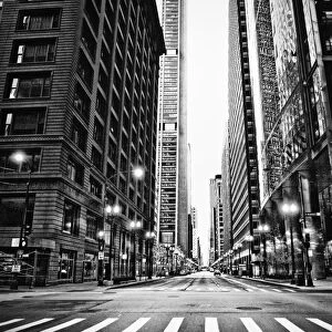 Urban Chicago city Intersection of streets