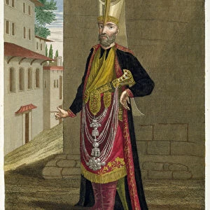 Ast-chi-Bachi, Cook and Officer of the Janissaries, 18th century (engraving)