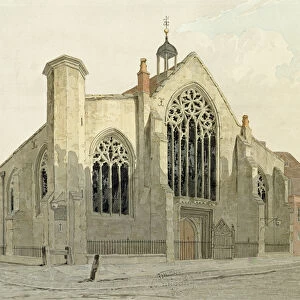 Austin Friars Church, Broad Street, from the North West, c. 1780 (w / c on paper)