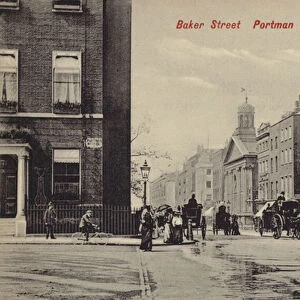 Baker Street, Portman Square (b / w photo)