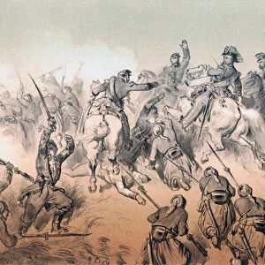The Battle of Palestro, 19th century (engraving)