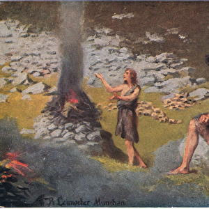 Cain and Abel, from Hulberts Story of the Bible published by The John Winston