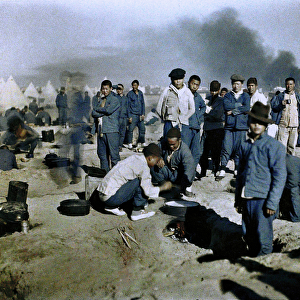 A camp of workers from the British Chinese Labour Corps recruited to participate in