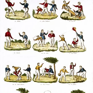 Childrens Games, 1810 (coloured engraving)