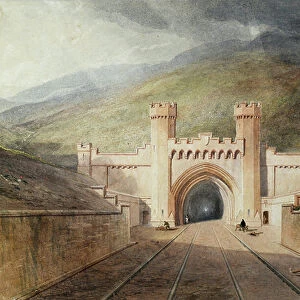 Clayton Tunnel Railway Portal, 1847 (w/c on paper)
