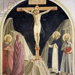 The Crucifixion, with SS. Dominic and Jerome, 1442 (fresco)