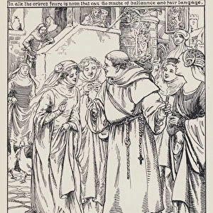 The Friar, from The Canterbury Tales (litho)