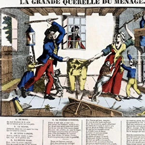 The great household quarrel - image of Epinal, 19th century