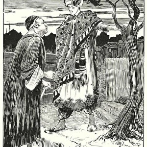 "I beg you to sell them to me"(engraving)