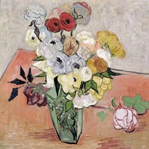 Japanese Vase with Roses and Anemones, 1890 (oil on canvas)
