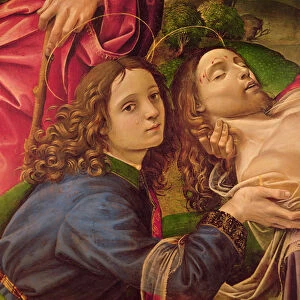 The Lamentation of Christ, detail of the head of Christ and St. John the Baptist
