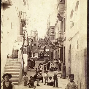 Malta Island, Malta: a street in Malta, 1880