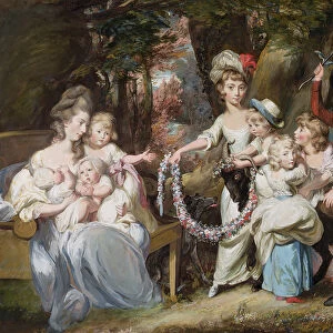 Mrs Justinian Casamajor and Eight of her Children, 1779 (gouache, pastel and oil