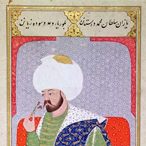 Ms Hazine. 1563 Mehmed II (1432-1481), from the Semailname