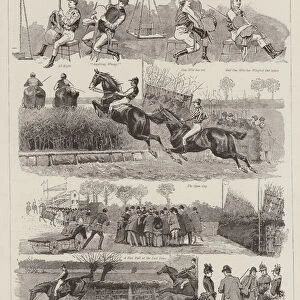 Notes at a Military Steeplechase (litho)