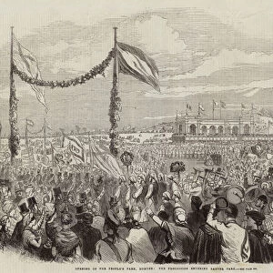 Opening of the Peoples Park, Dundee, the Procession entering Baxter Park (engraving)