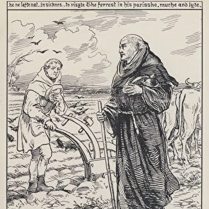 The Plowman, from The Canterbury Tales (litho)