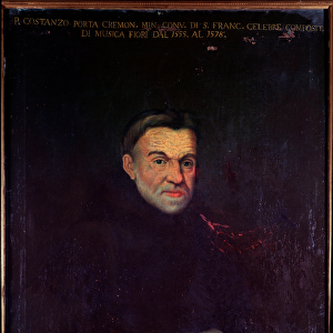 Portrait of Costanzo Porta, italian composer (painting, 18th century)