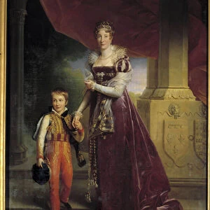 Portrait in foot of Marie-Amelie de Bourbon, Princess of the Two Sicilies