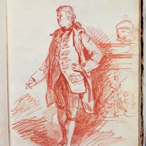 Portrait of a Man, called Edward Gibbon (1737-94) from Sketchbook of Portrait Studies