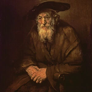Portrait of an Old Jew (oil on canvas)