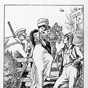 A Posy for Mayday and a poser for Britannia, 1910 (engraving)