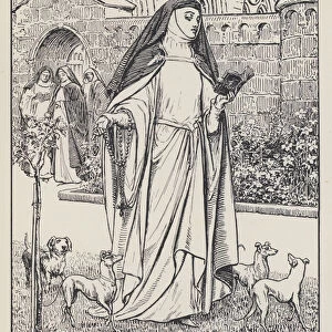 The Prioress, from The Canterbury Tales (litho)