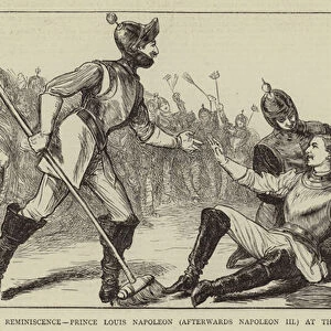 A Reminiscence, Prince Louis Napoleon (afterwards Napoleon III) at the Eglinton Tournament in 1839 (engraving)