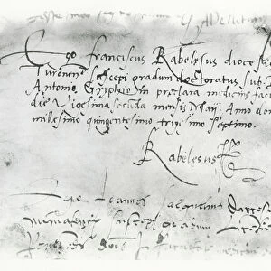 Signature of Francois Rabelais (litho)