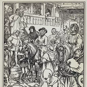 The Tabard Inn, from The Canterbury Tales (litho)