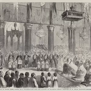 The War, Te Deum at Notre Dame, Paris, as a Thanksgiving for the Victory at Magenta (engraving)
