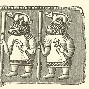 Warriors from the Viking Age (engraving)