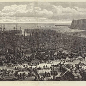 Wick Harbour during the Herring Fishing (engraving)