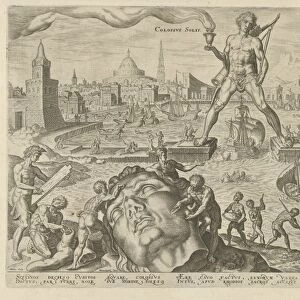 Colossus of Rhodes, Philips Galle, Hadrianus Junius, 1572