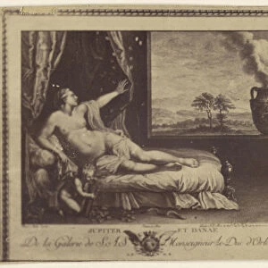 Copy painting Jupiter et Danae 1865 1875 Albumen silver print
