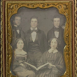 Group Portrait Five People American 1850 1855