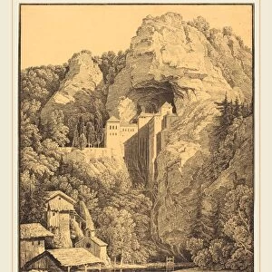 Karl Friedrich Schinkel (German, 1781-1841), Das Schloss Prediama in Crein XII Stund