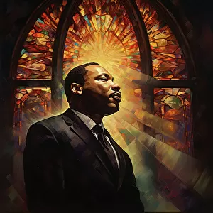 AI IMAGE - Portrait of Martin Luther King Jr, 1960s, 2023. Creator: Heritage Images