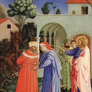 The Apostle Saint James the Greater Freeing the Magician Hermogenes. Artist: Angelico, Fra Giovanni, da Fiesole (ca. 1400-1455)