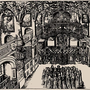 Court Choir of Dresden. From: Geistreiches Gesangbuch by Christoph Bernhard, 1676