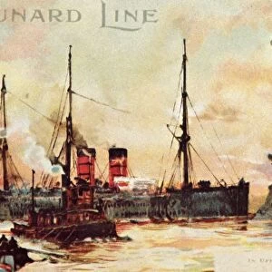 Cunard Line - In Upper New York Bay, c1900. Creator: Unknown